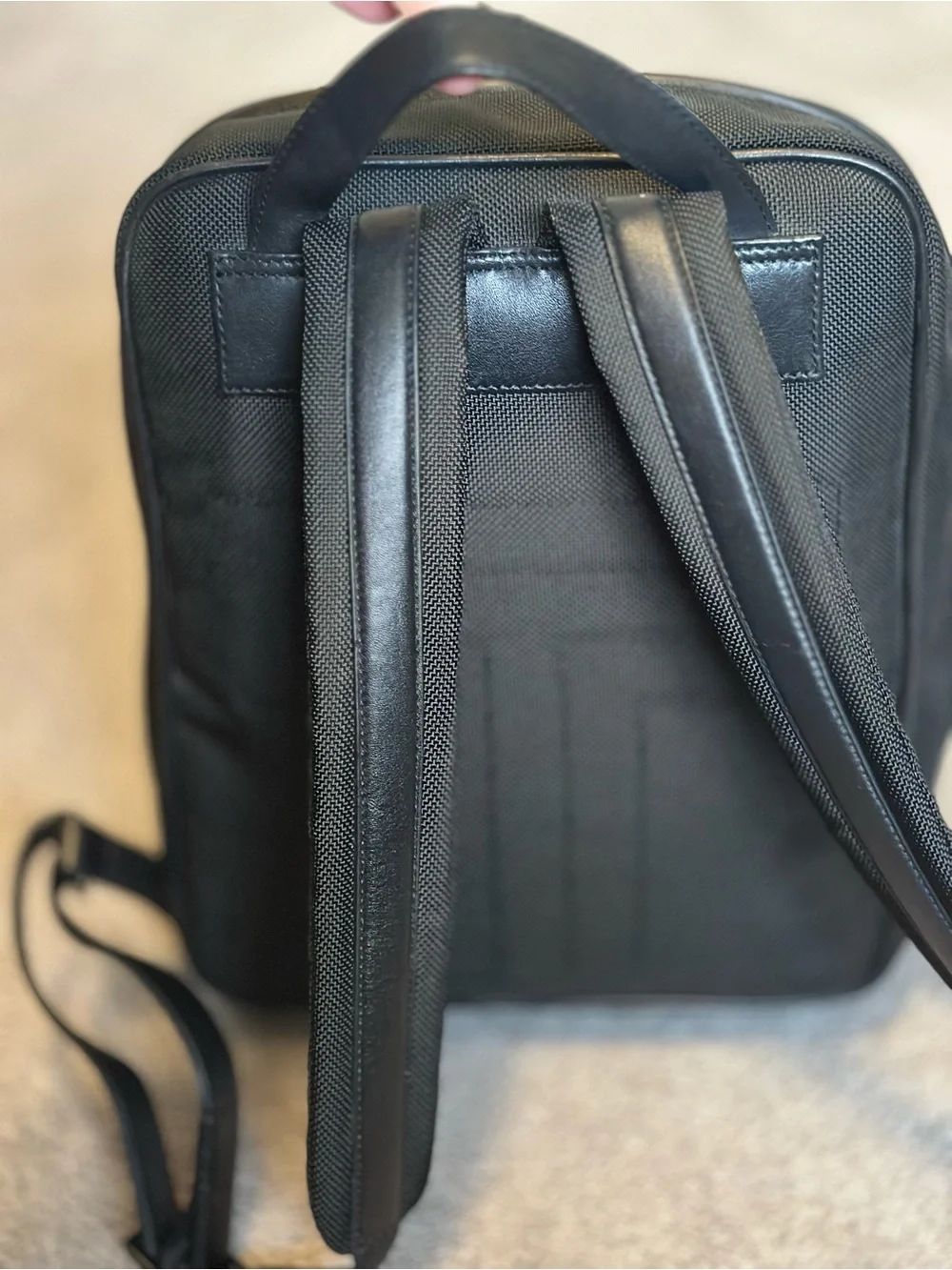TUMI Black Backpack Sleek Everyday Carry GUC
